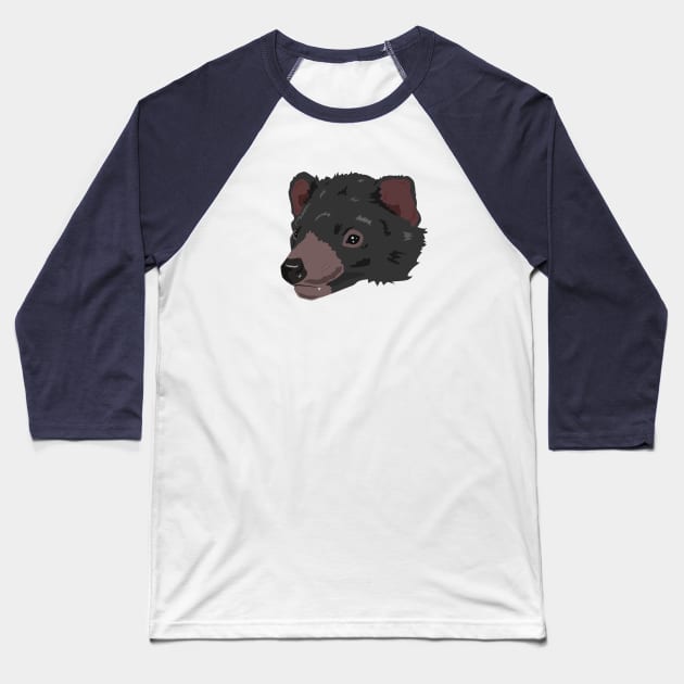 Tasmanian Devil Vector Baseball T-Shirt by TaliDe